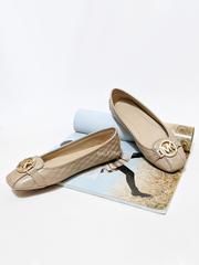 Michael Kors Fulton Logo Embossed Faux Leather Moccasin Camel