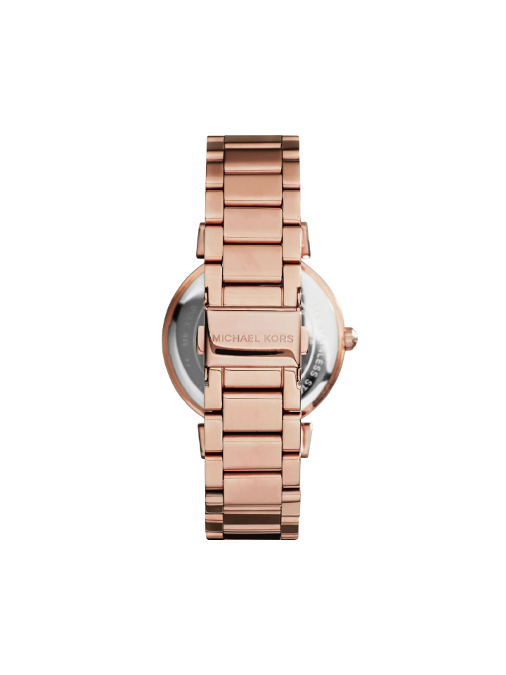 Michael Kors MK3356 Catlin Black Crystal Pave Dial Rose Gold
