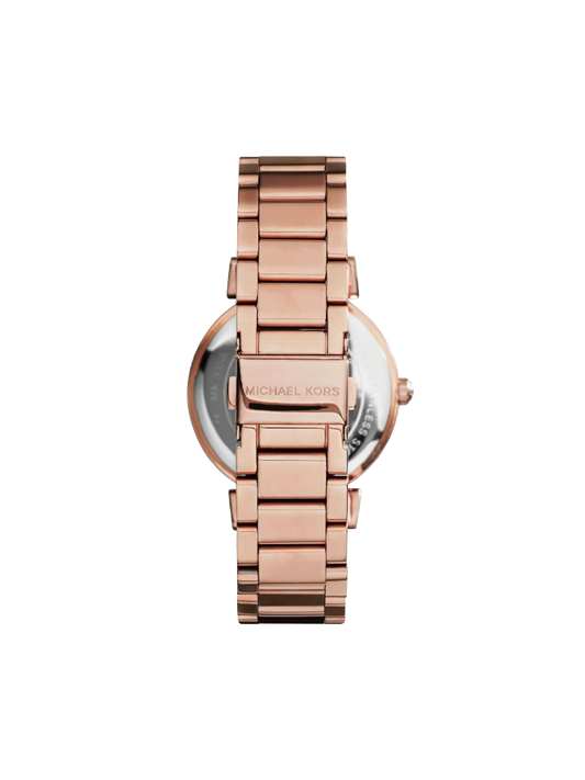 Michael Kors MK3356 Catlin Black Crystal Pave Dial Rose Gold