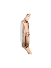 Michael Kors MK3356 Catlin Black Crystal Pave Dial Rose Gold
