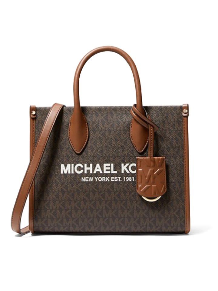 Michael-Kors-Mirella-Small-Logo-Crossbody-Bag-Brown-Balilene-depan