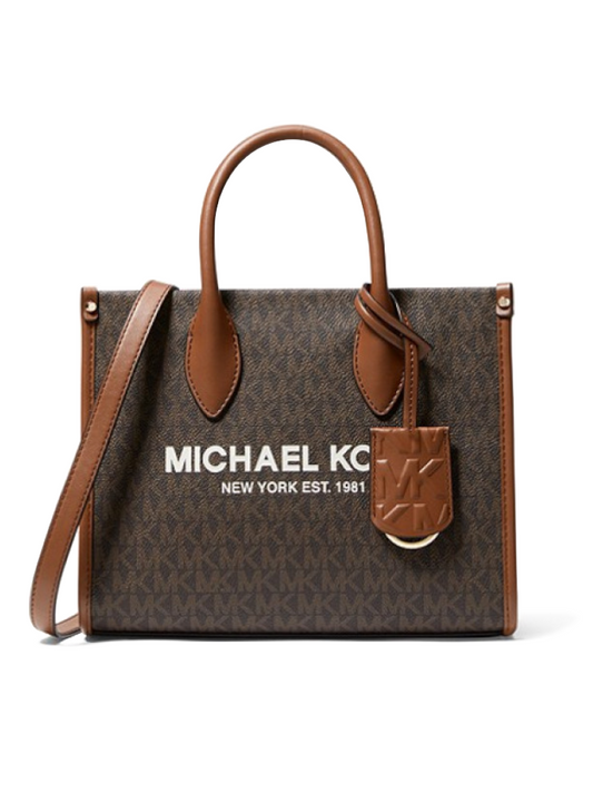 Michael-Kors-Mirella-Small-Logo-Crossbody-Bag-Brown-Balilene-depan