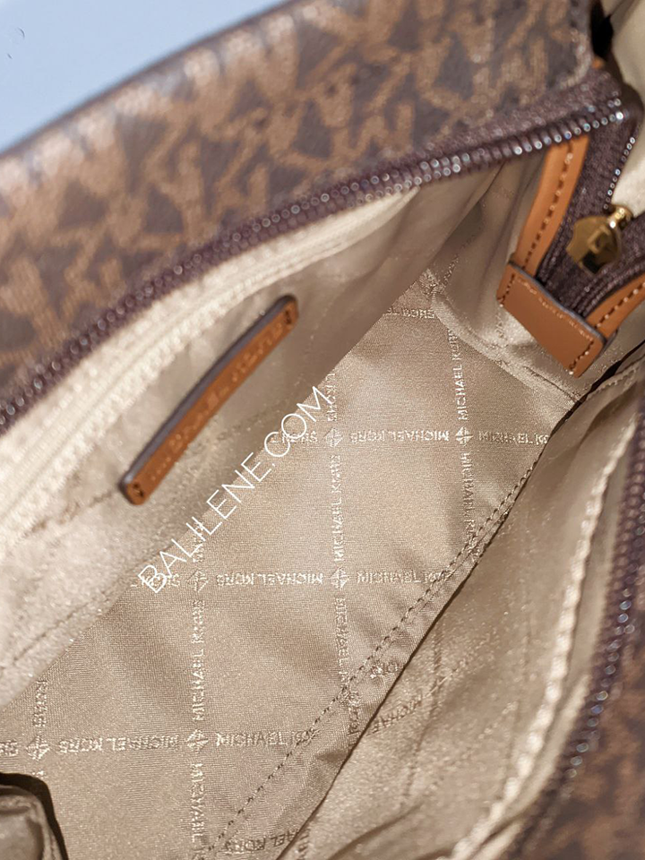 Michael-Kors-Mirella-Small-Logo-Crossbody-Bag-Brown-Balilene-detail-dalam