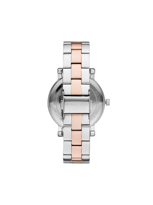 Michael Kors MK4406 Silver Two-Tone Norie Three-hand Pave Watch