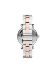 Michael Kors MK4406 Silver Two-Tone Norie Three-hand Pave Watch
