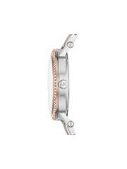 Michael Kors MK4406 Silver Two-Tone Norie Three-hand Pave Watch