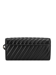 Michael Kors Rose Medium Elongated Clutch Black