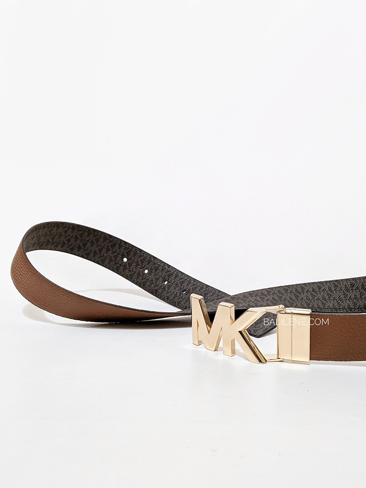 Michael Kors Signature Twist Reversible Belt Brown