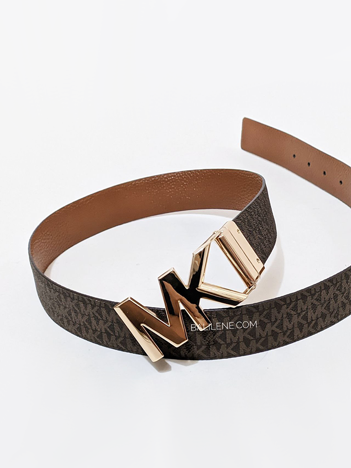 Michael Kors Signature Twist Reversible Belt Brown