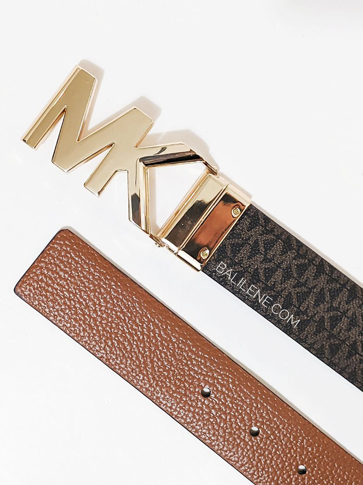 Michael Kors Signature Twist Reversible Belt Brown