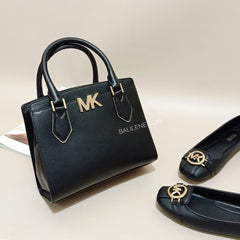 Michael Kors 35T0G0XM6L Mott Medium Messenger Leather Black