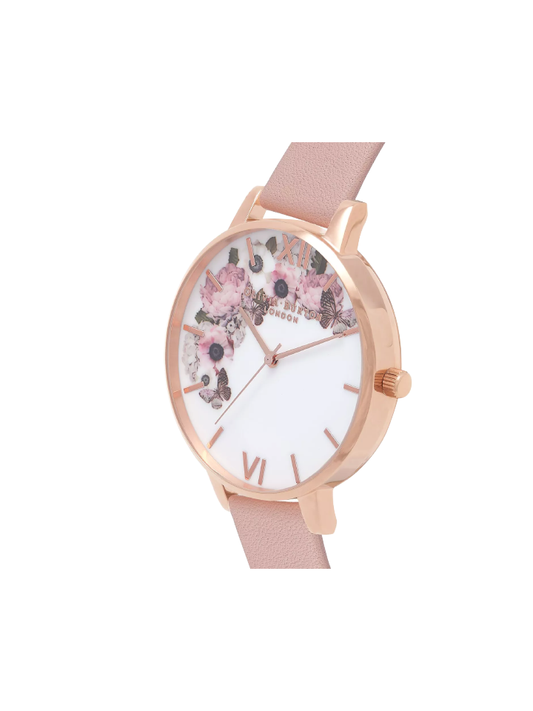 Olivia Burton Signature Floral Dusty Pink and Rose Gold Watch
