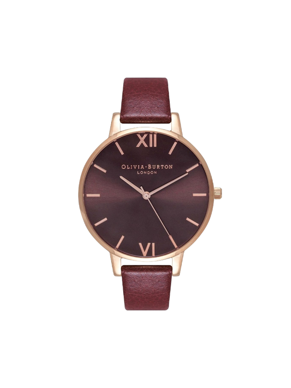 Olivia-Burton-OB16BD106-Big-Dial-Burgundy-and-Rose-Gold-Watch-Balilene-depan