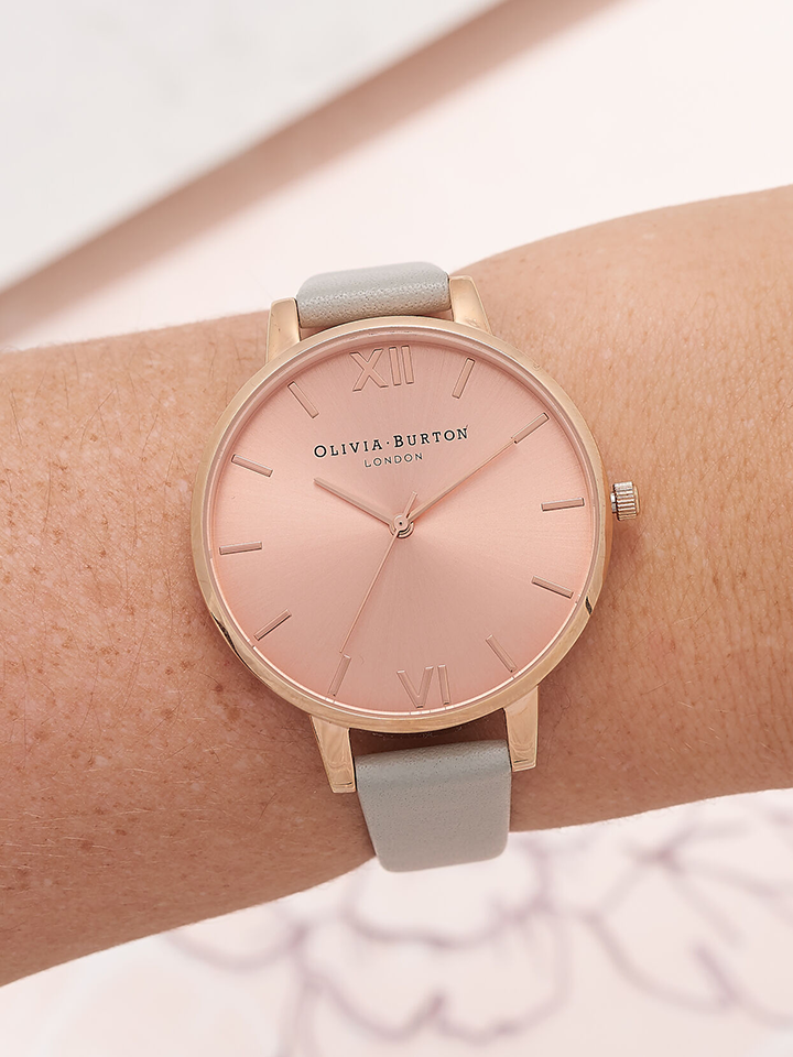 Olivia Burton Women's Big Dial Watch - Stainless Steel With Pink Dial