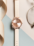 Olivia Burton Case Cuff Nude Peach & Rose Gold Watch
