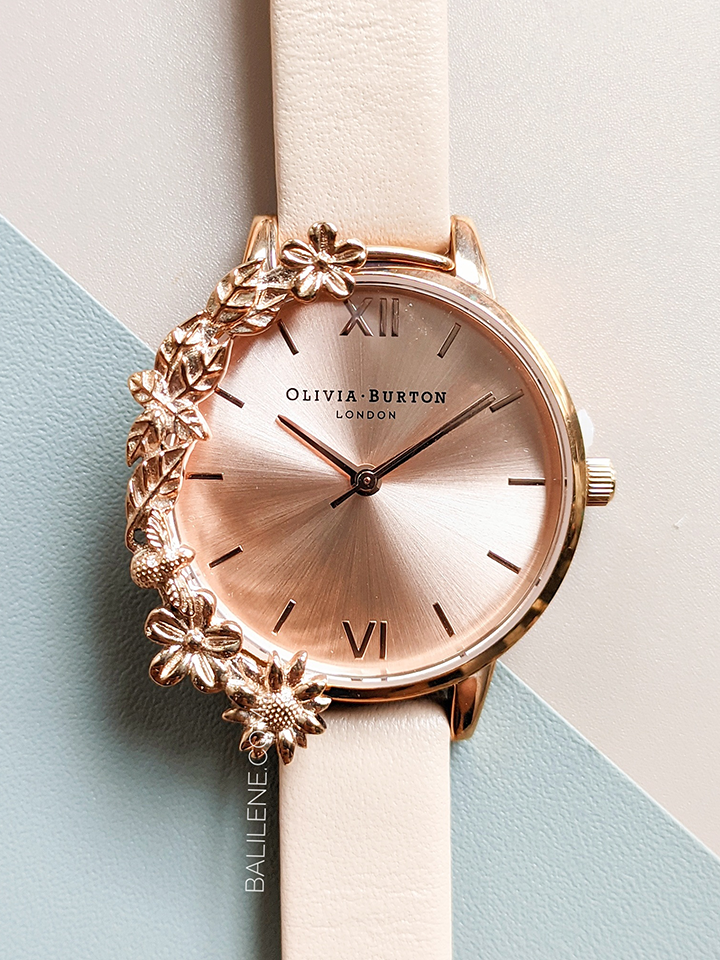 Olivia Burton Case Cuff Nude Peach & Rose Gold Watch