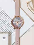 Olivia Burton British Blooms Faux Leather Strap Watch