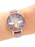 Olivia Burton British Blooms Faux Leather Strap Watch