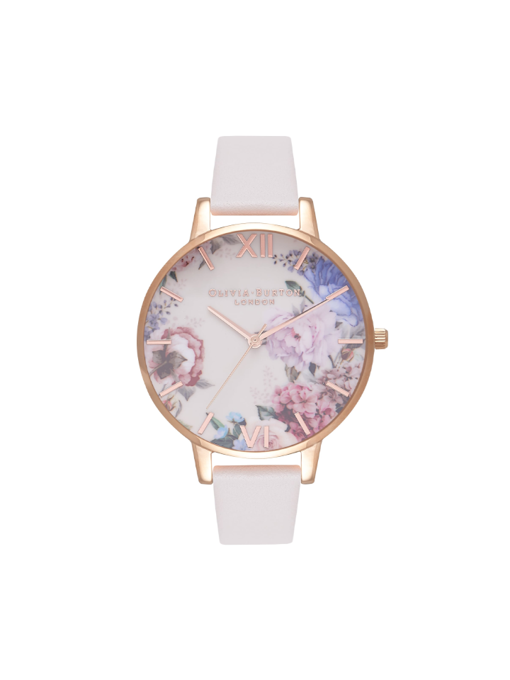 Olivia Burton Enchanted Garden Nude & Rose Gold Watch