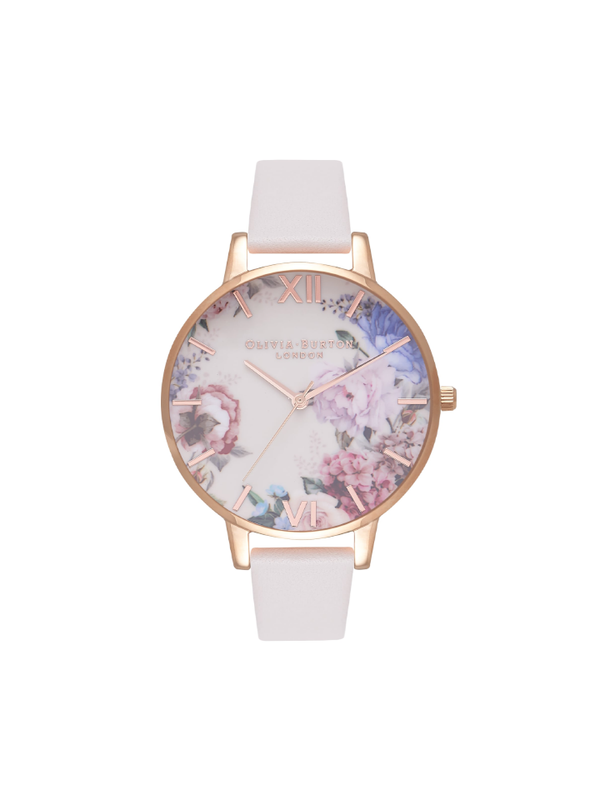 Olivia Burton Enchanted Garden Nude & Rose Gold Watch