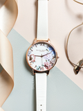 Olivia Burton Enchanted Garden Nude & Rose Gold Watch
