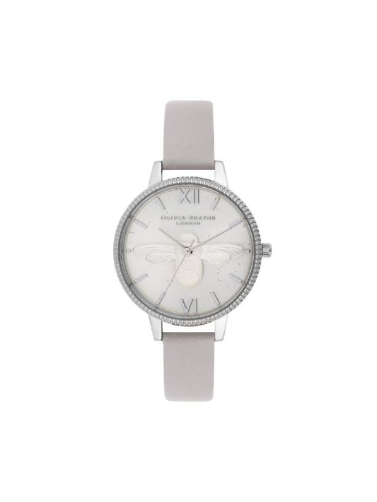 Olivia Burton Celestial 3D Bee Demi Dial & Silver Watch