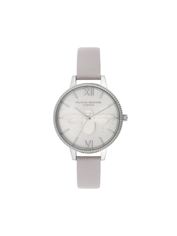 Olivia Burton Celestial 3D Bee Demi Dial & Silver Watch