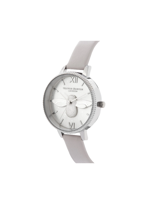 Olivia Burton Celestial 3D Bee Demi Dial & Silver Watch