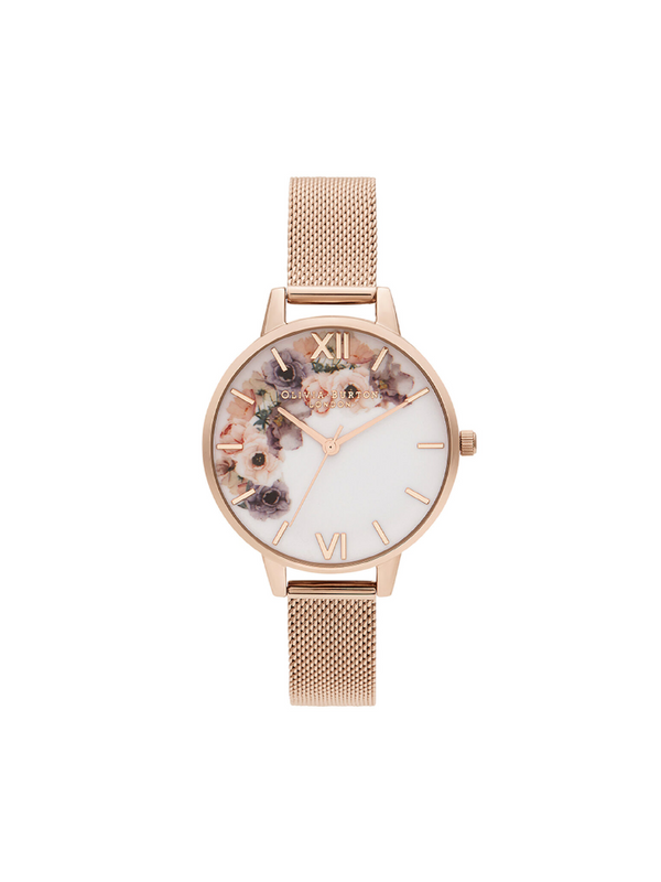 Olivia-Burton-OB16PP57-Watercolour-Florals-Dial-Rose-Gold-Watch-Balilene-depan