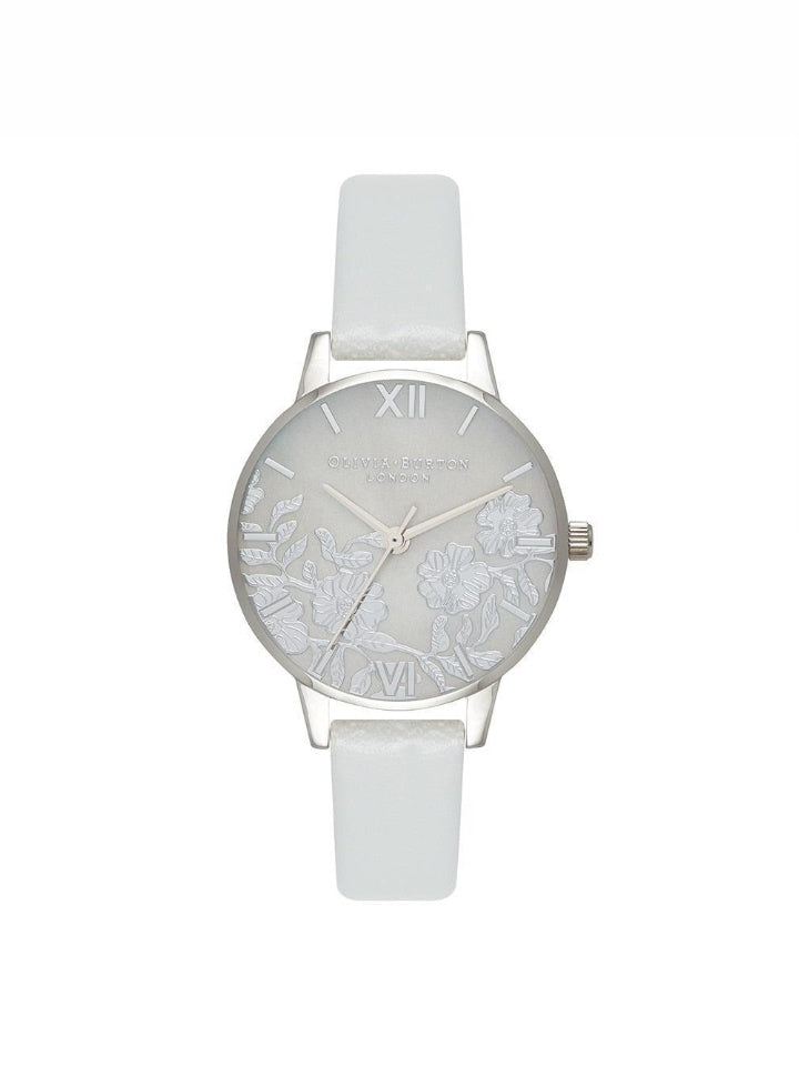 Olivia Burton Lace Detail Grey Mop & Silver