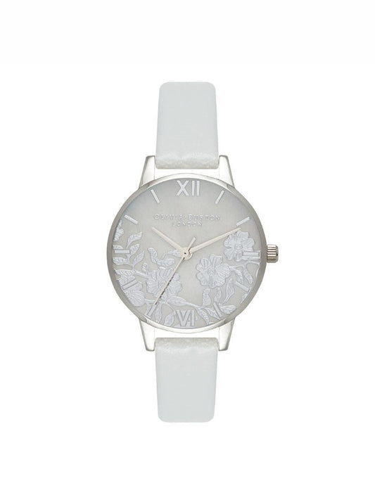 Olivia Burton Lace Detail Grey Mop & Silver