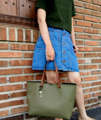 Fossil ZB6817382 Rachel Rosemary Leather Tote Bag