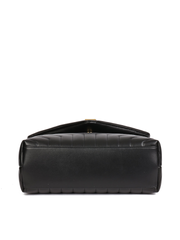 Saint Laurent Loulou Medium Chain Bag In Quilted Leather Black