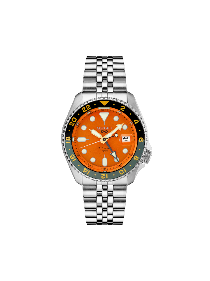 Seiko 5 Sport SSK005K1 SKX Sports Style Automatic GMT Stainless Steel Watch