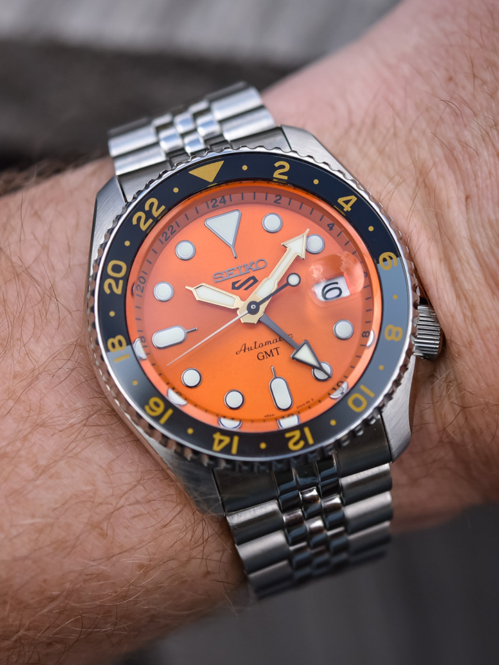 Seiko 5 Sport SSK005K1 SKX Sports Style Automatic GMT Stainless Steel Watch