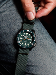 Seiko 5 Sports SRPD77K1 Automatic Green Dial Nylon Strap