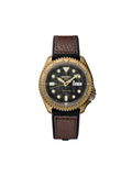 Seiko 5 Sports SRPE80K1 Automatic Brown Dial Calfskin Silicone Strap