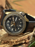 Seiko 5 Sports SRPE80K1 Automatic Brown Dial Calfskin Silicone Strap