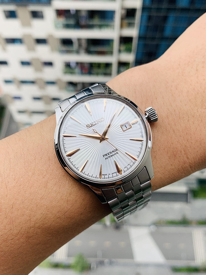 Seiko Presage SRPB47J1 Automatic White Dial Stainless Steel Watch