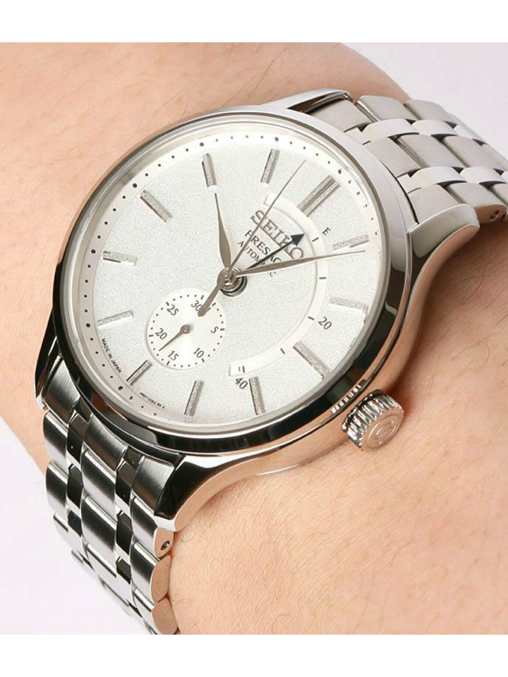 Seiko Presage SSA395J1 Zen Garden Automatic White Dial Stainless Steel Balilene