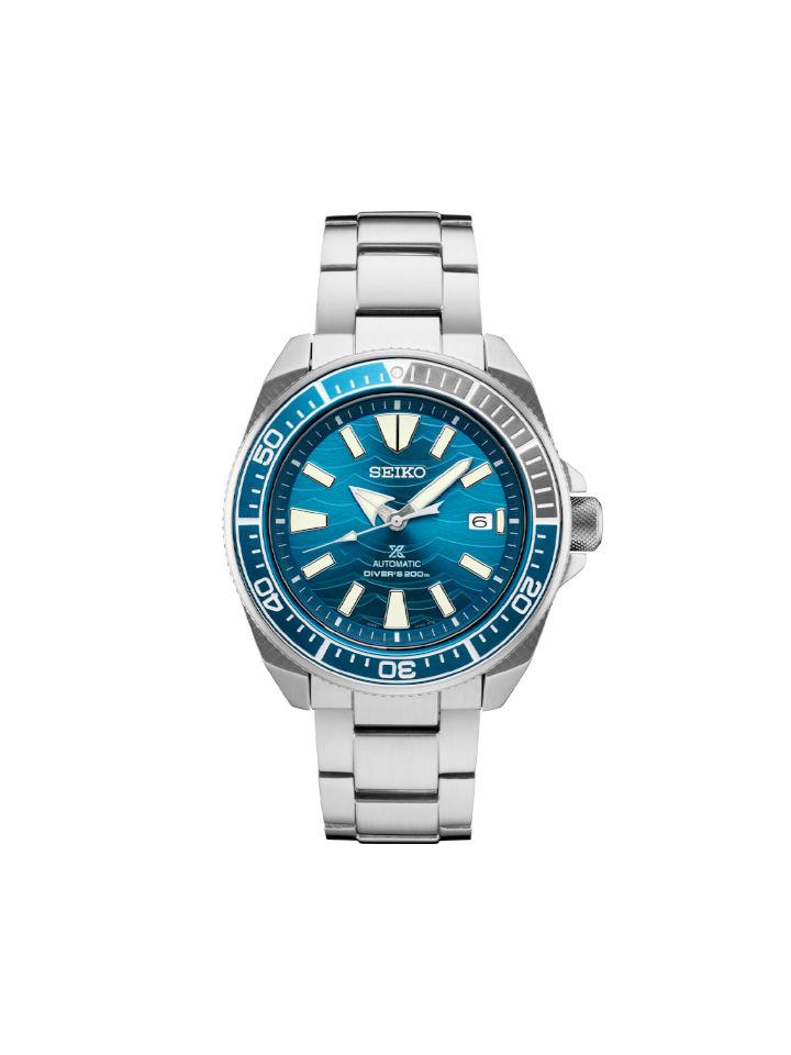 Seiko Prospex SRPD23K1 Samurai Save The Ocean Baselworld Blue Dial Stainless Steel Watch