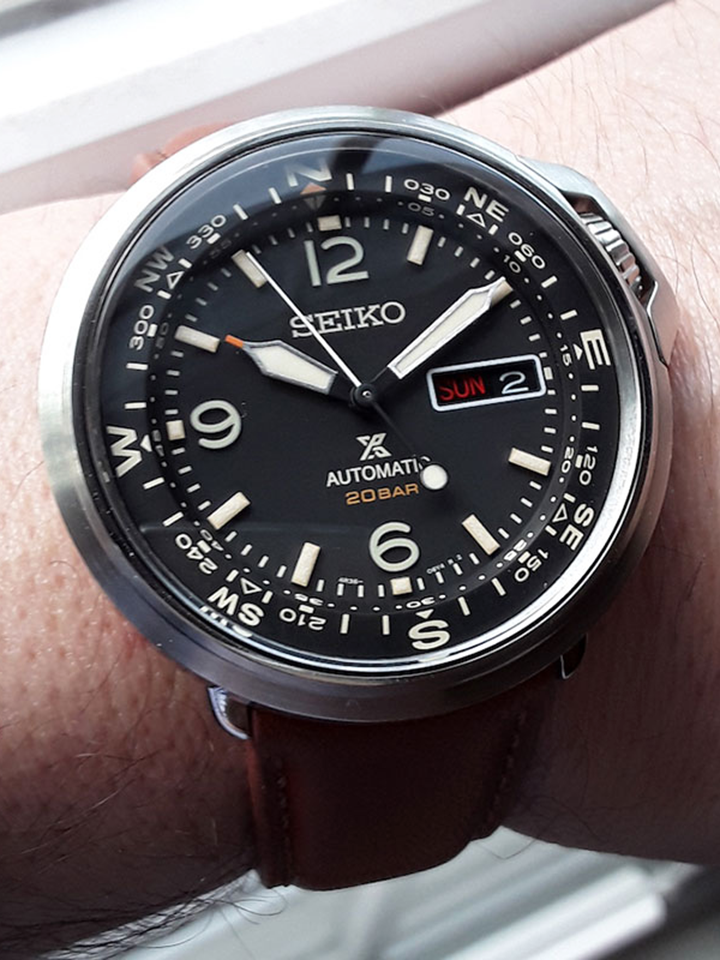 Seiko Prospex SRPD31K1 Automatic Black Dial Leather Strap