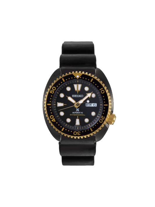 Seiko Prospex SRPD46K1 Black Turtle Gold Ring Edition Automatic
