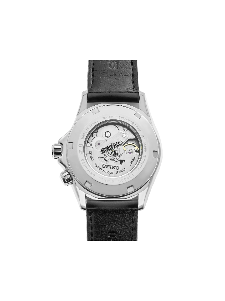 Seiko Prospex SPB119J1 Alpinist White Dial Black Leather Strap