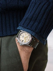 Seiko Prospex SPB123J1 Alpinist With Cream Dial Green Leather Strap