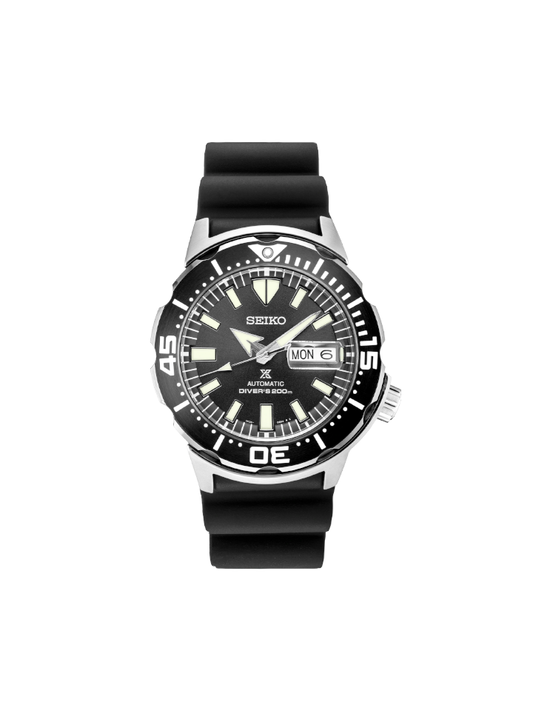 Seiko Prospex SRPD27K1 Monster Automatic Black Dial Rubber Strap Watch