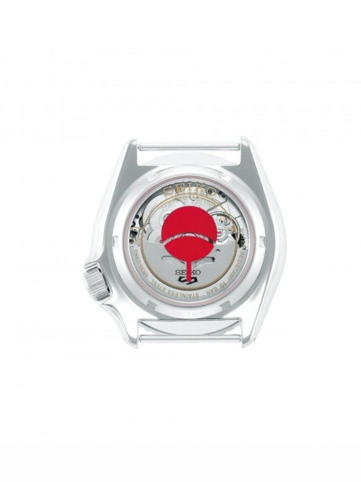 Seiko SRPF67K1 5 Sports x Naruto & Boruto SARADA UCHIHA Red Dial Red Maroon Nylon Leather Strap Men’s Watch