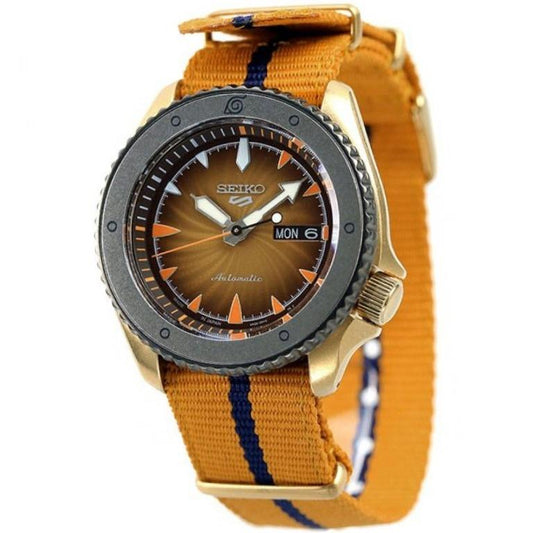 Seiko SRPF70K1 5 Sports Naruto & Boruto Naruto Uzumaki Model Dual Tone Nylon Strap Watch