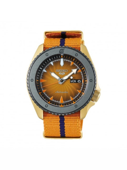 Seiko SRPF70K1 5 Sports Naruto & Boruto Naruto Uzumaki Model Dual Tone Nylon Strap Watch