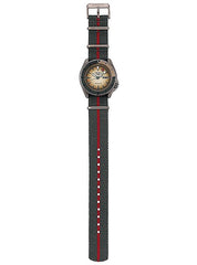 Seiko SRPF71K1 5 Sports x Naruto & Boruto GAARA Dial Grey Maroon Nylon Leather Strap Watch